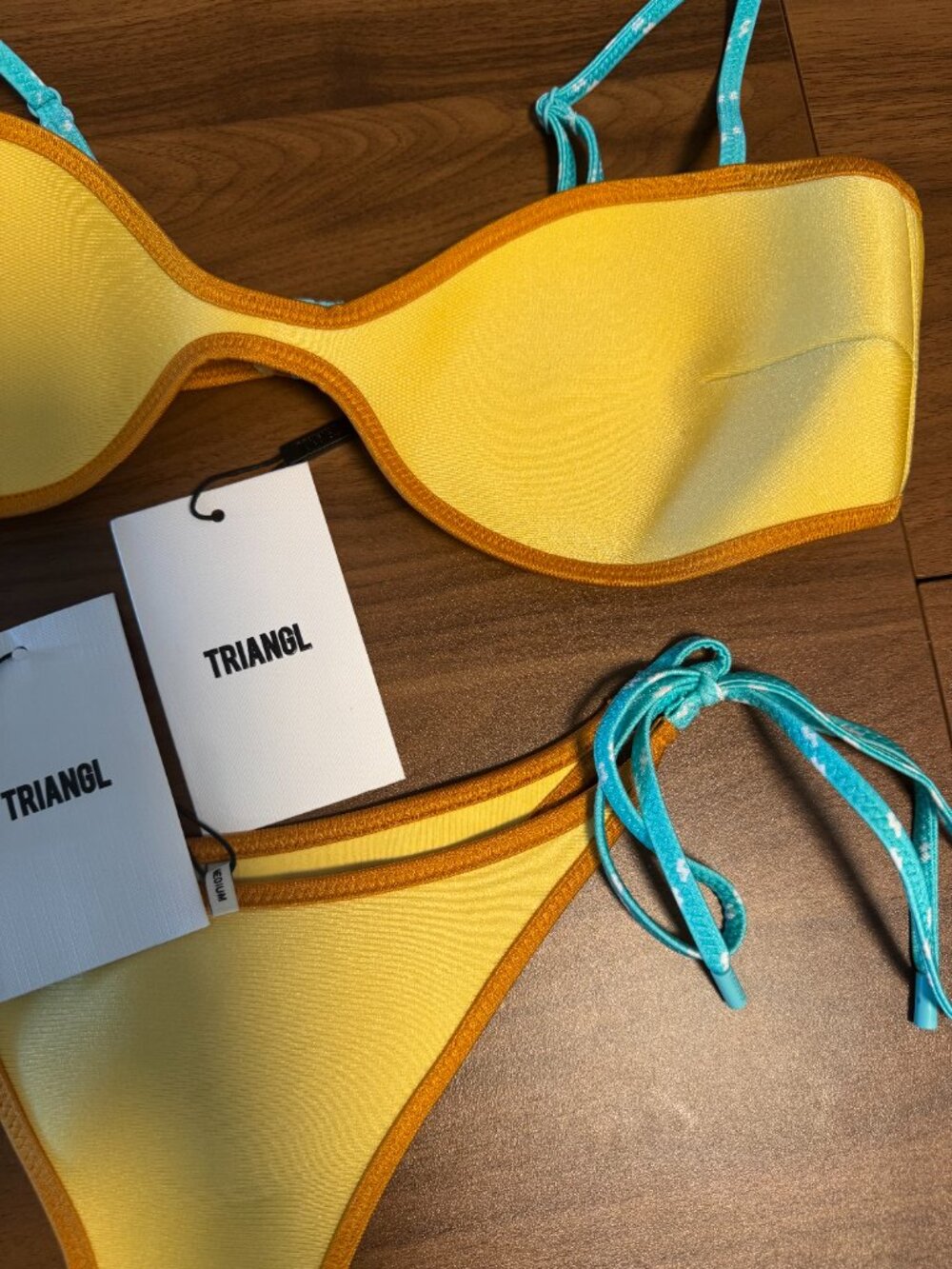 TRIANGL Este Canary Crush Neoprene Bikini Set | Size Small - Picture 2 of 3
